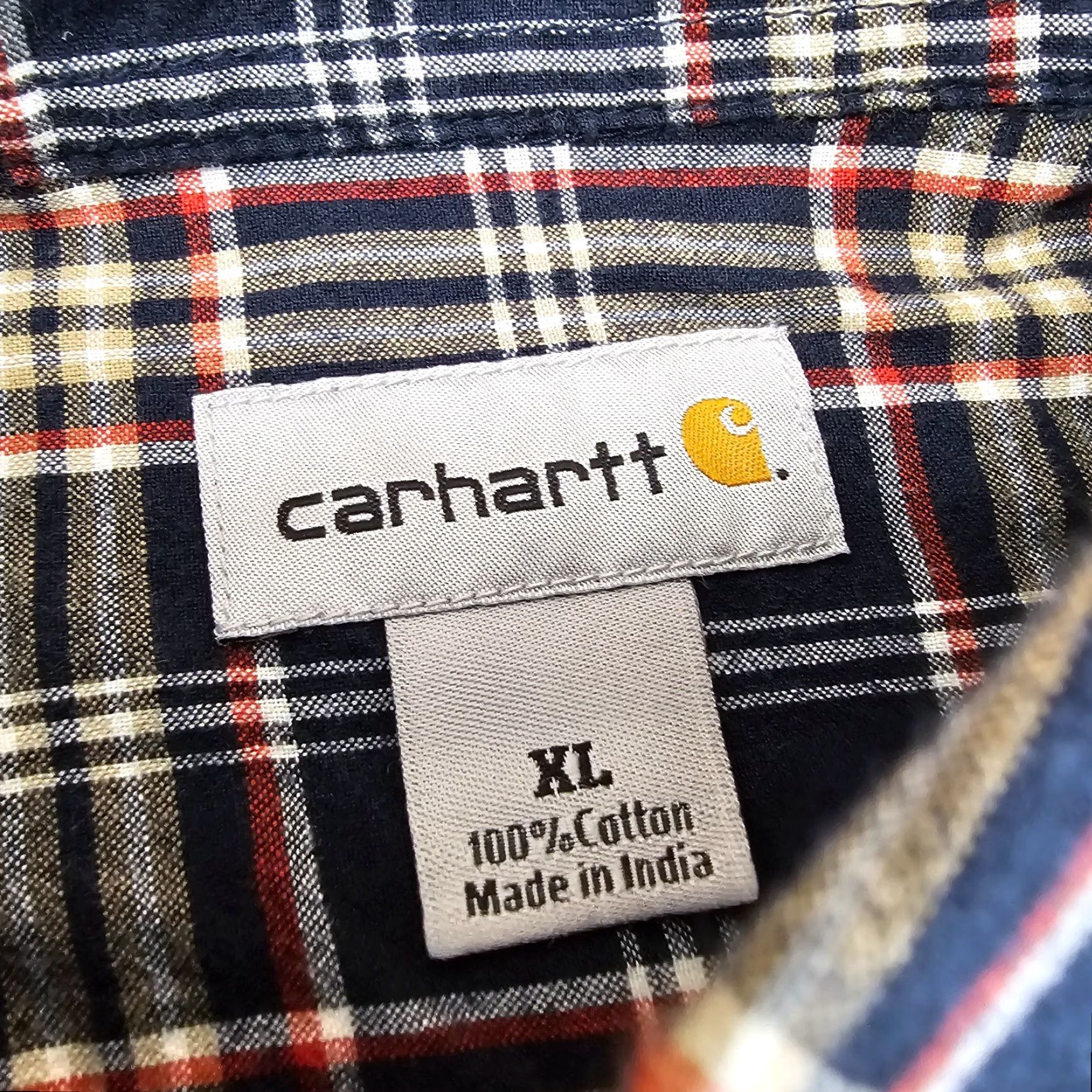 Carhartt Carhartt Shirt Mens Extra Large Blue Plaid Regular Fit Workwear Cotton Button Up Size US XL / EU 56 / 4 - 4 Thumbnail