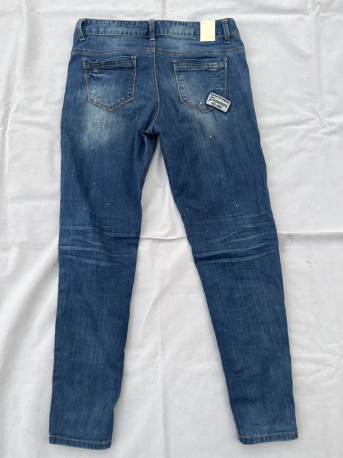 Japanese Brand Distressed Skinny Jeans Patchwork Y2K Style Size 36" / US 14 / IT 50 - 6 Thumbnail