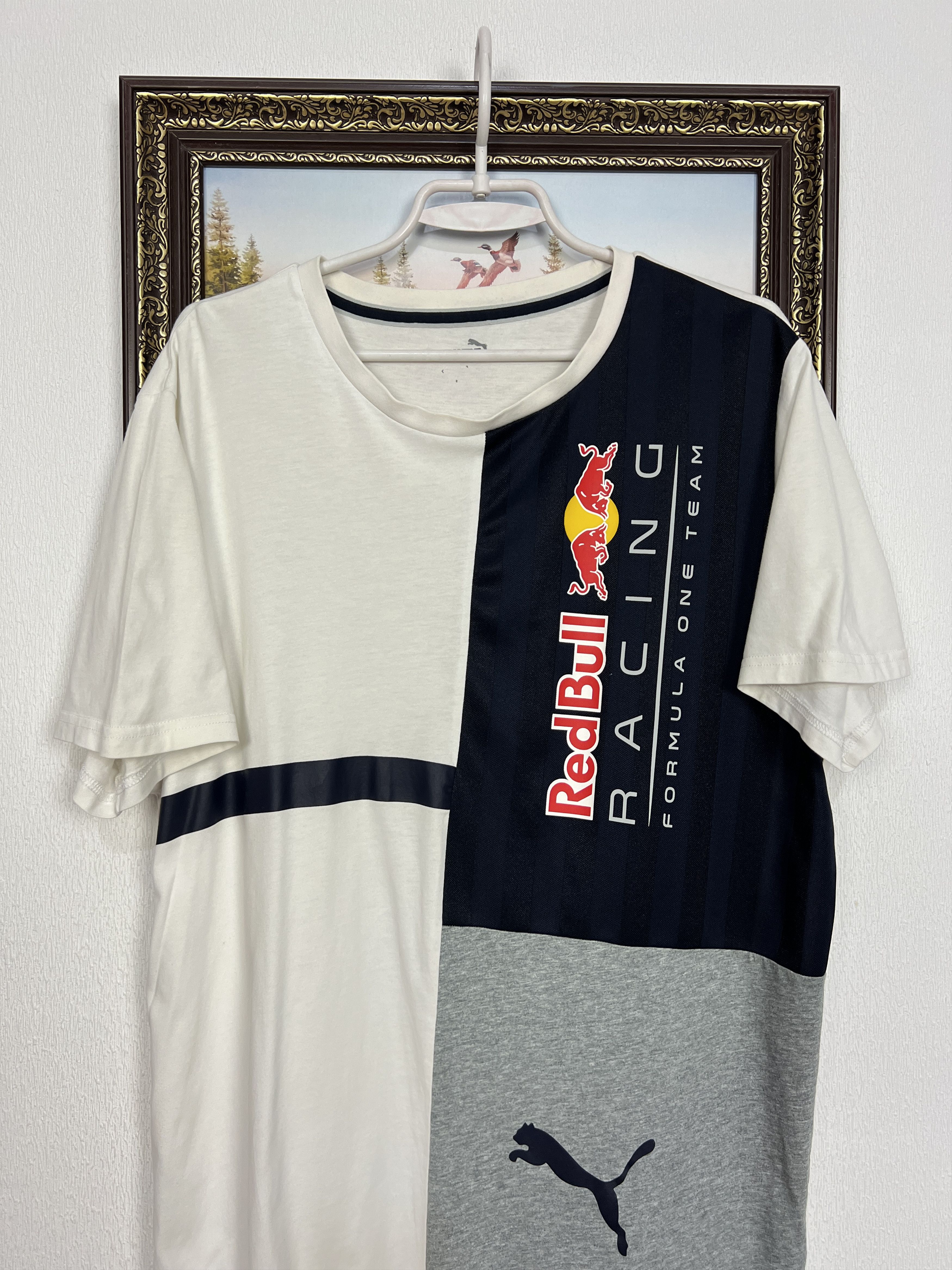 Puma Red Bull Racing Shirt Over Print Spell Out Jersey Trikot Size US XL / EU 56 / 4 - 2 Thumbnail