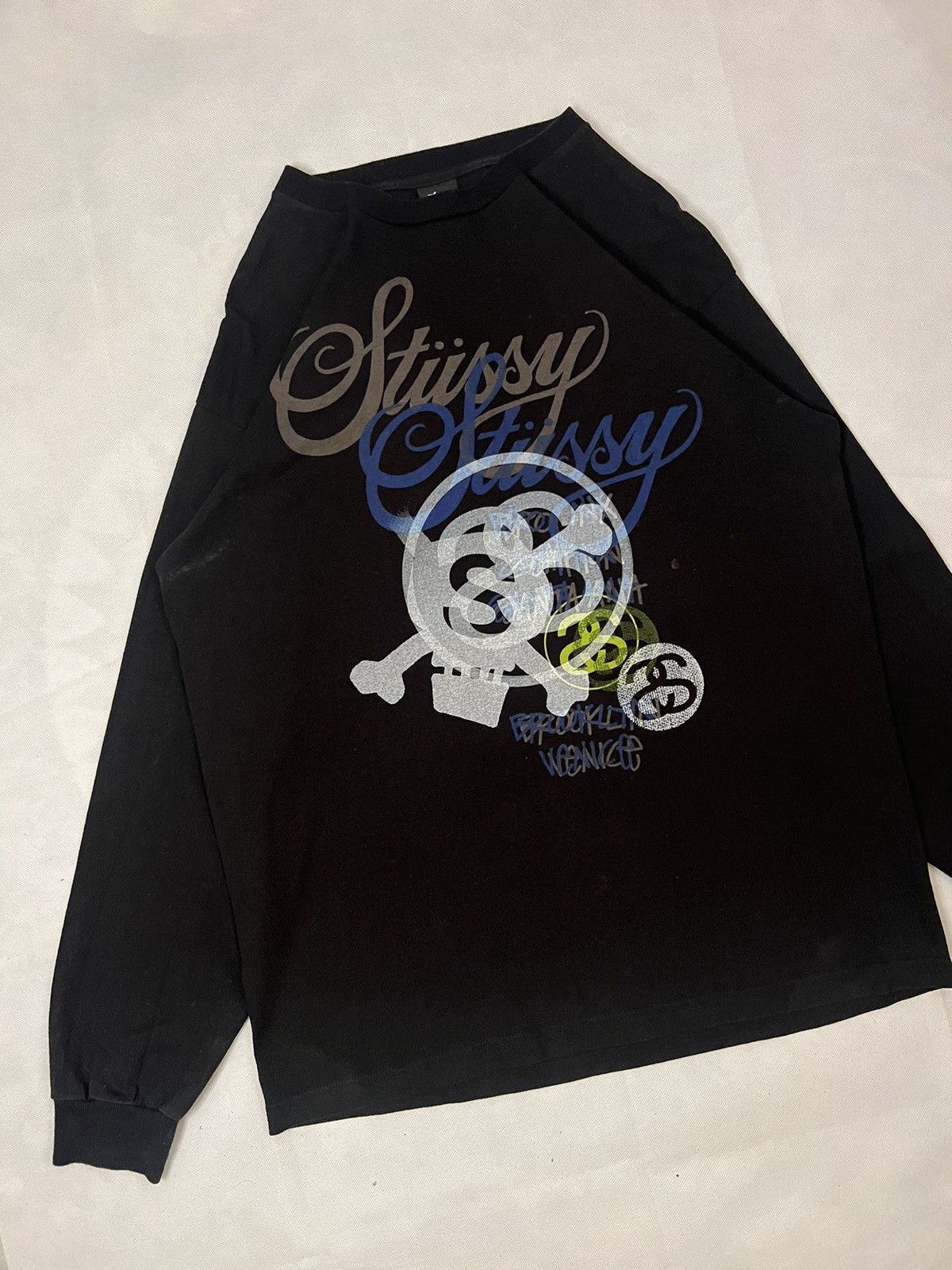 Stussy Vintage Stussy Skull Venice Brooklyn Black Tshirt Size US L / EU 52-54 / 3 - 6 Thumbnail