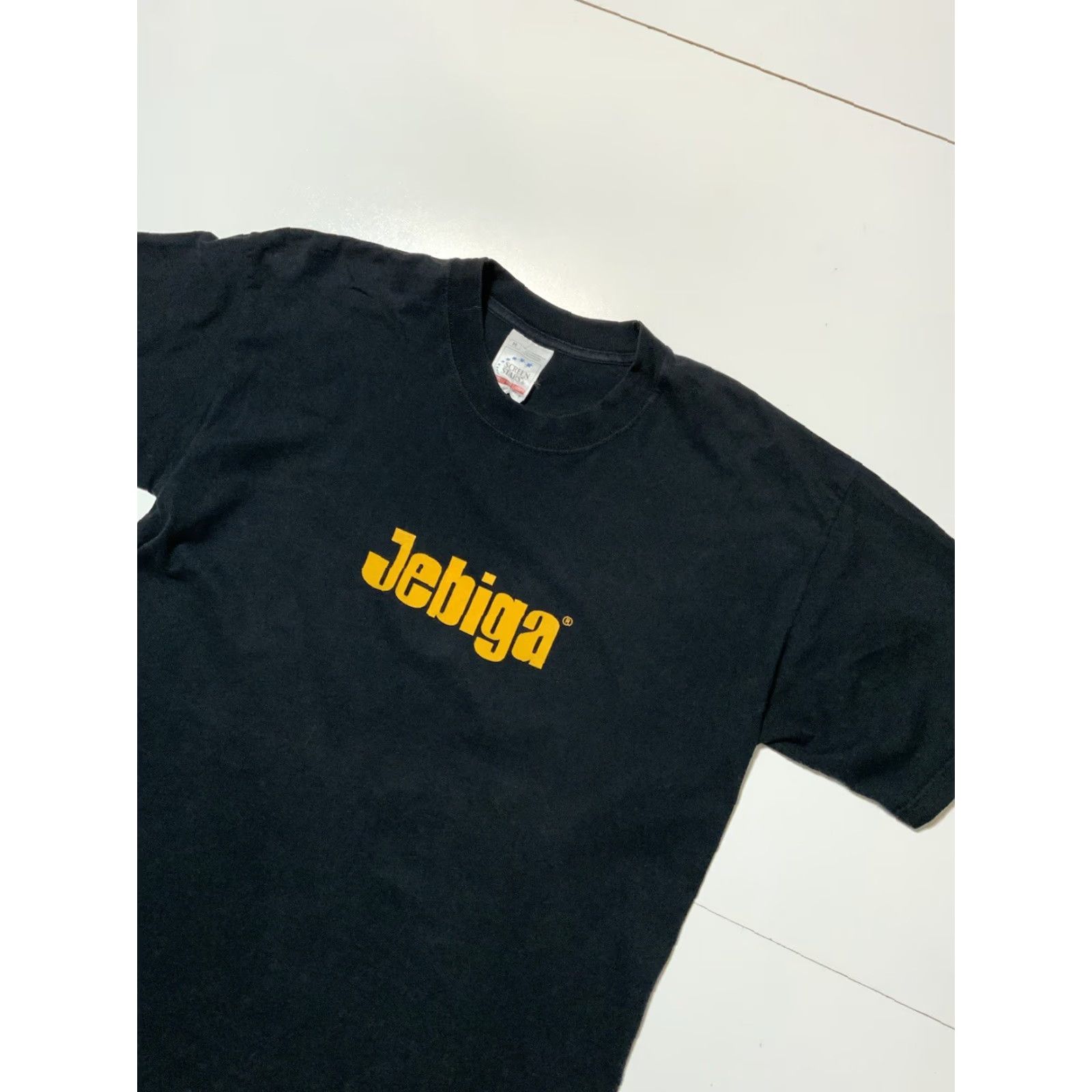 Fruit Of The Loom VINTAGE 2000 Y2K Screen Stars Jebiga F**k It Slovenian Movie Black T-Shirt Sz. M Mens Regular Size Black T-Shirt Stars 2000s Size US M / EU 48-50 / 2 - 4 Thumbnail