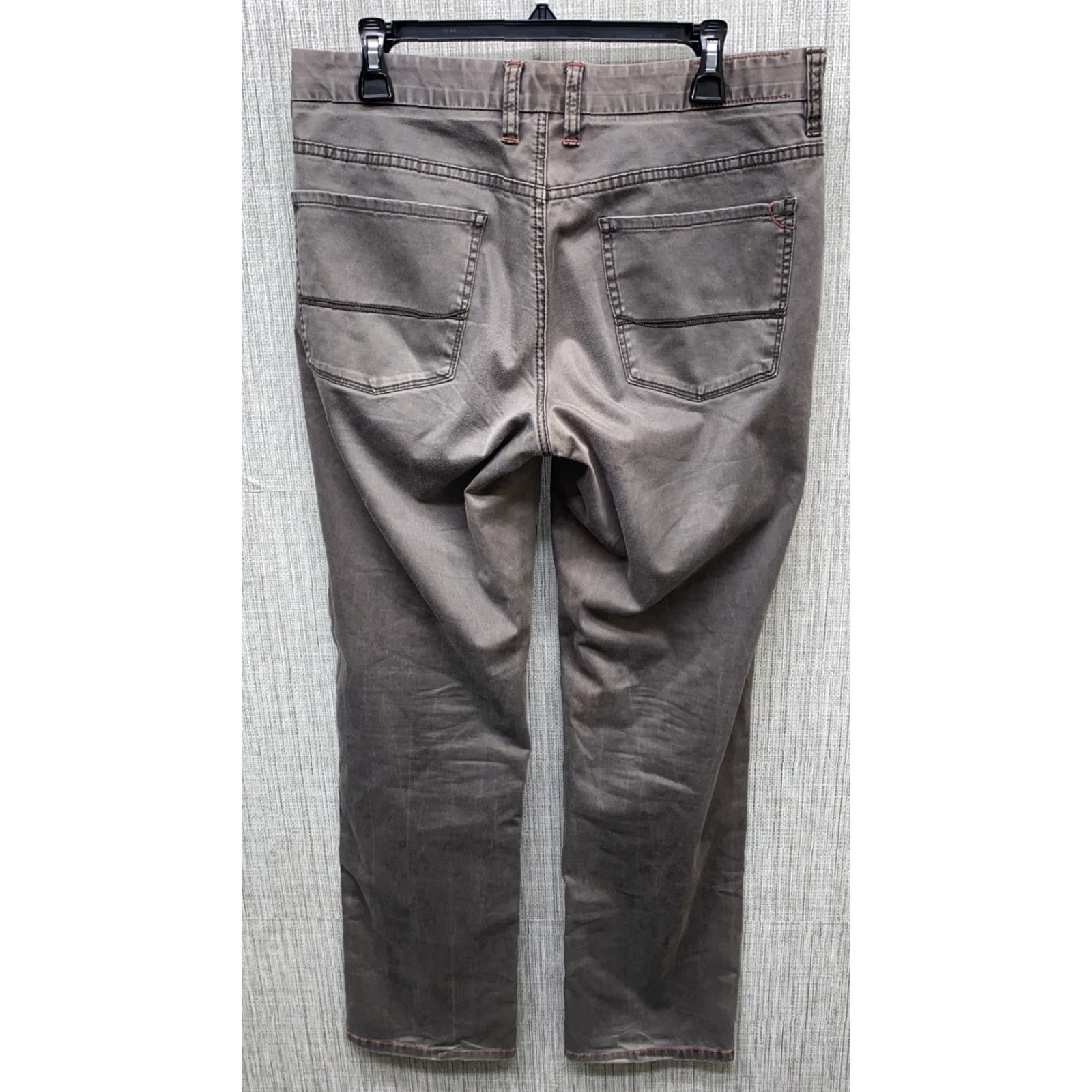 Tommy Bahama Tommy Bahama Mens Pants Casual Gray Cotton 32x32 Regular Flat Front Waist 32 Inseam 32 Authentic solid Size US 32 / EU 48 - 4 Thumbnail