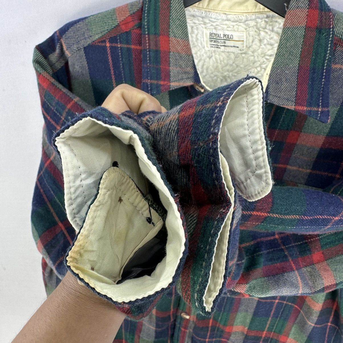 Flannel Vintage 90's Royal Polo Sports Club Flannel Sherpa Lining Size US L / EU 52-54 / 3 - 10 Thumbnail