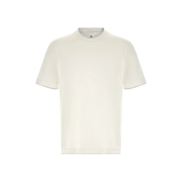 BRUNELLO CUCINELLI $580 White Layering T-shirt New & Authent