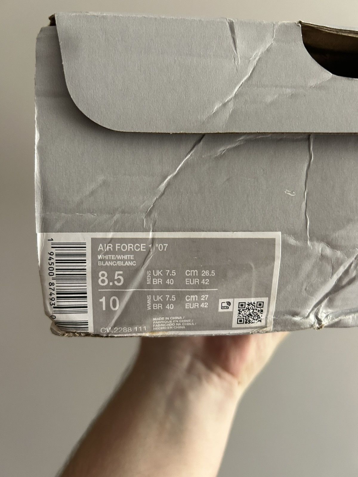 Nike Nike Air Force 1 White UK 7.5 / CM 26,5 Size US 7.5 / EU 40-41 - 12 Thumbnail