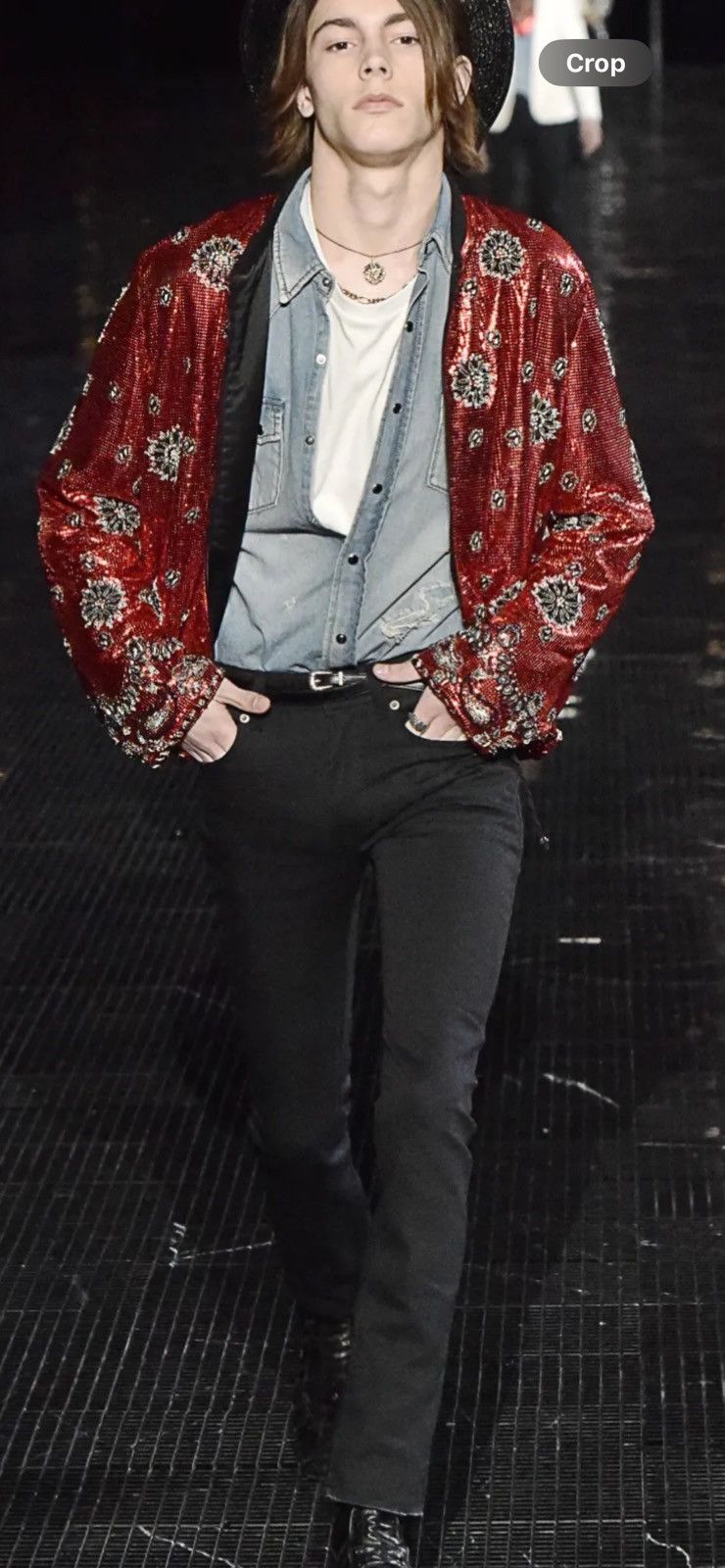 Saint Laurent Paris Saint Laurent mens metal embellished jacket 50/40. $24000 Size US M / EU 48-50 / 2 - 1 Thumbnail
