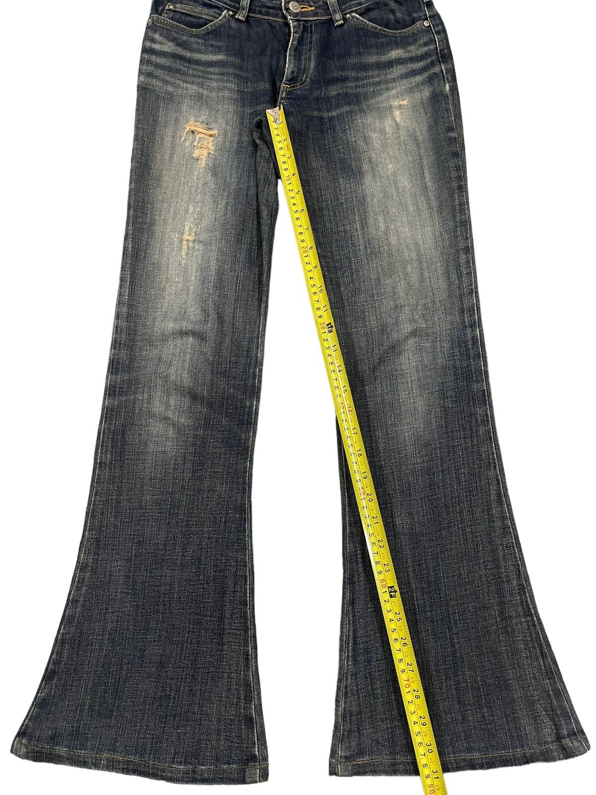 14th Addiction Vintage Japanese Brand Blue Wash Style Flare Jeans Size US 29 - 11 Thumbnail