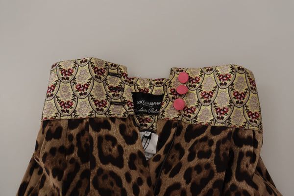 Dolce & Gabbana o1y0925 Embroidered Leopard-Print Sweatpant in Brown/Black Size 25" / US 0 / IT 36 - 4 Thumbnail