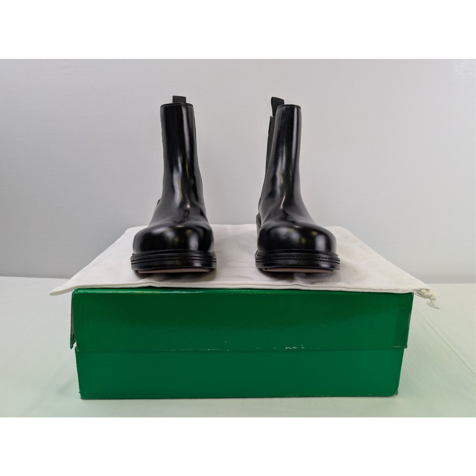 Bottega Veneta o1rshd1 Q:2 / Brushed Vinyl Fireman Ankle Boots in Black Size US 10 / EU 43 - 15 Thumbnail
