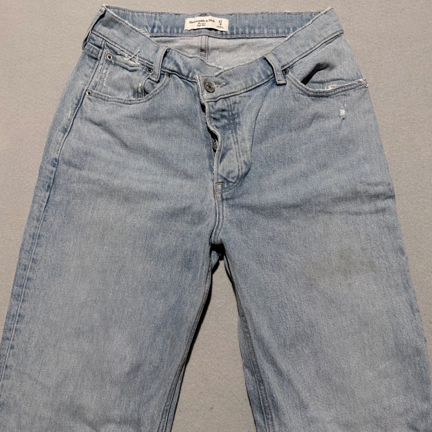 Abercrombie & Fitch Abercrombie & Fitch The Dad Jeans Women's Blue Denim Classic Button Fly 4 Size 27" / US 4 / IT 40 - 3 Thumbnail