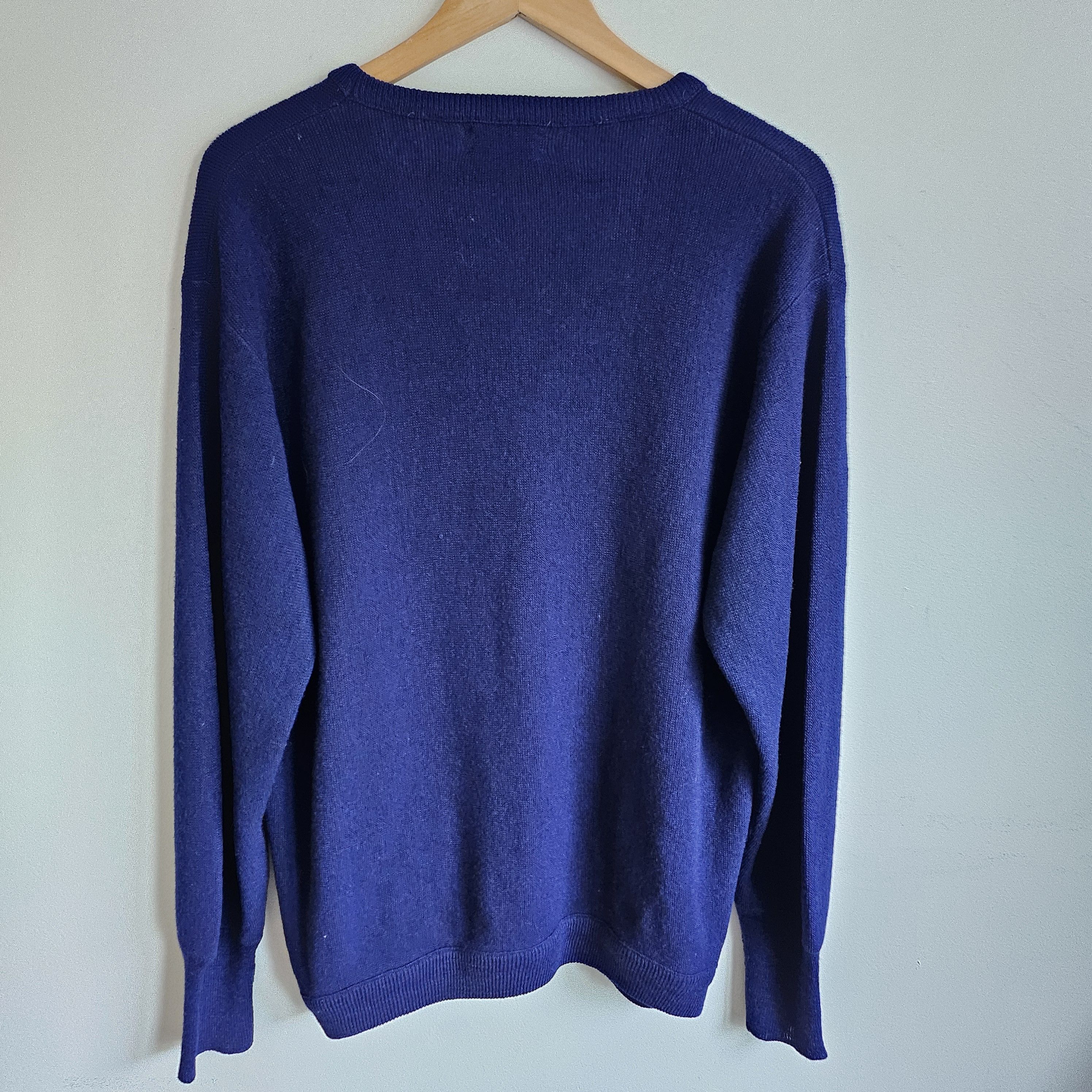 Etonic × Vintage Vintage Navy Etonic SWEATER, Country Club V-Neck Size US L / EU 52-54 / 3 - 3 Thumbnail