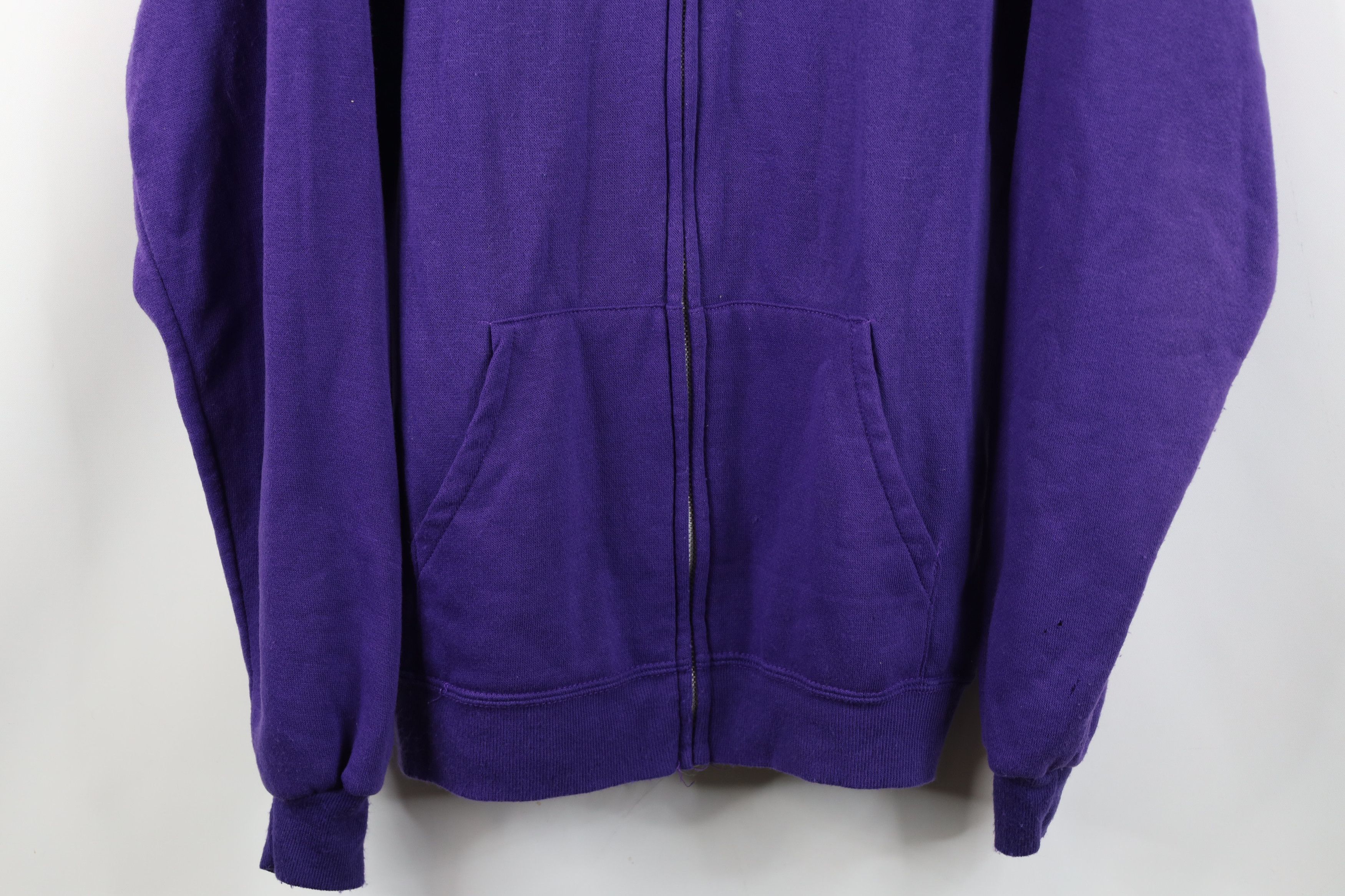 Vintage Vintage 70s 80s Streetwear Full Zip Hoodie Sweatshirt USA Size US L / EU 52-54 / 3 - 3 Thumbnail