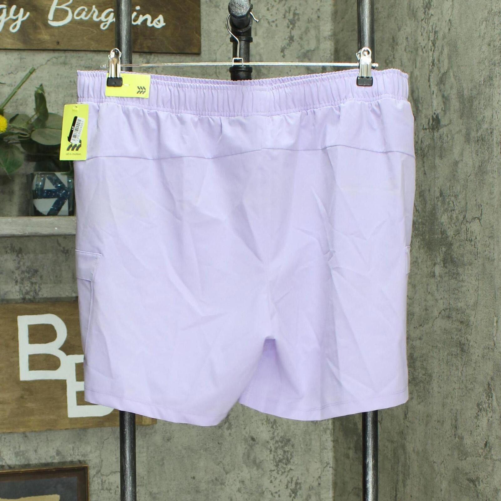 Designer NWT All In Motion Hybrid Cargo Shorts 7" 87697066 S Purple Size US 30 / EU 46 - 2 Thumbnail