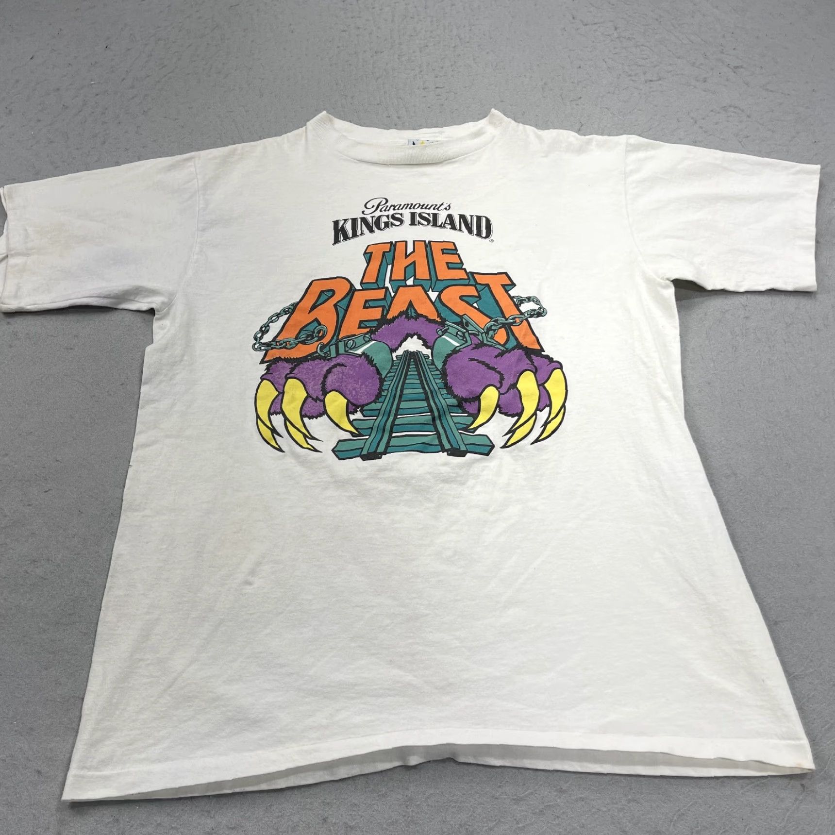 Vintage VINTAGE Paramount Kings Island The Beast Shirt Mens Large Single Stitch Ride 90s Size US L / EU 52-54 / 3 - 3 Thumbnail