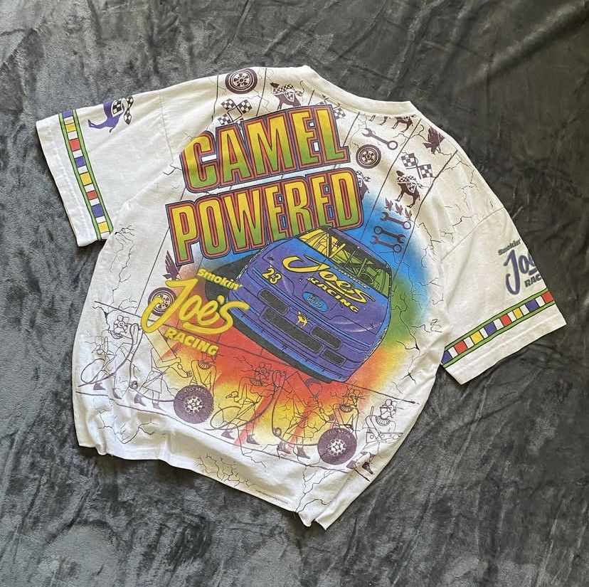 NASCAR 1994 RARE KING HUT “CAMEL POWERED” NASCAR AOP Size US XL / EU 56 / 4 - 4 Thumbnail