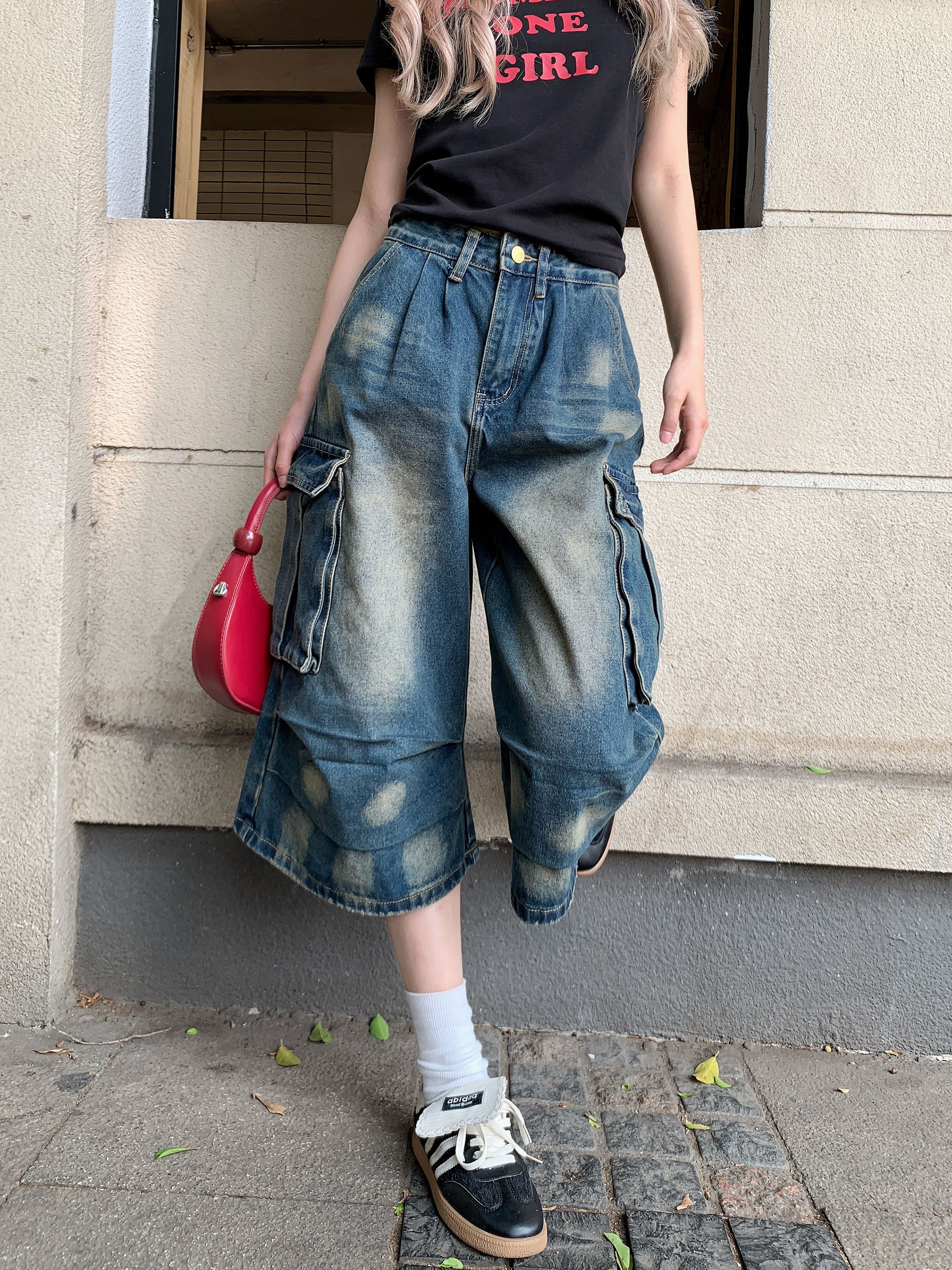 Japanese Brand × Vintage Vintage multi-pocket jeans men's wide leg casual pants Size 28" / US 6 / IT 42 - 2 Thumbnail
