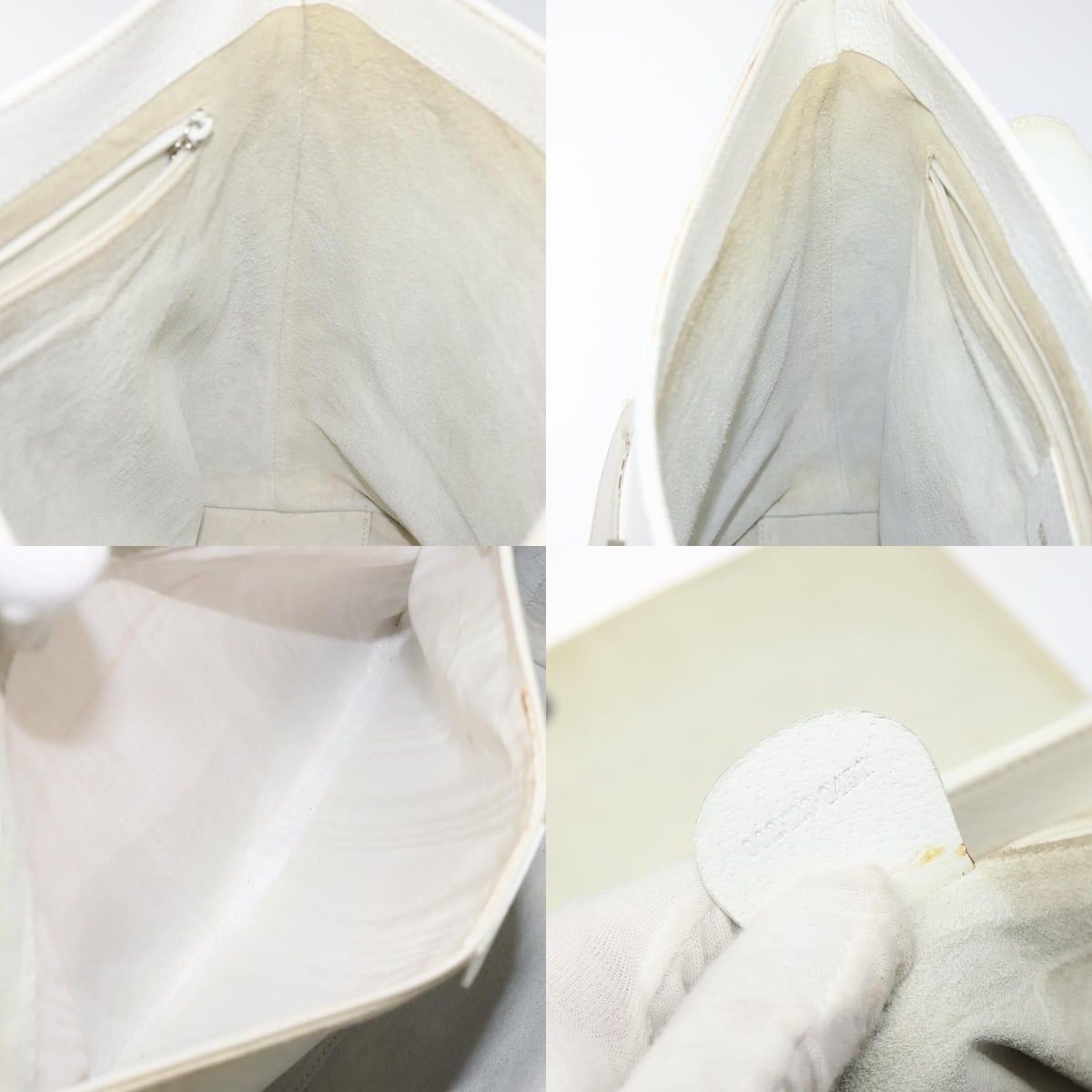 Gucci GUCCI Tote Bag Leather White Silver Size ONE SIZE - 12 Thumbnail