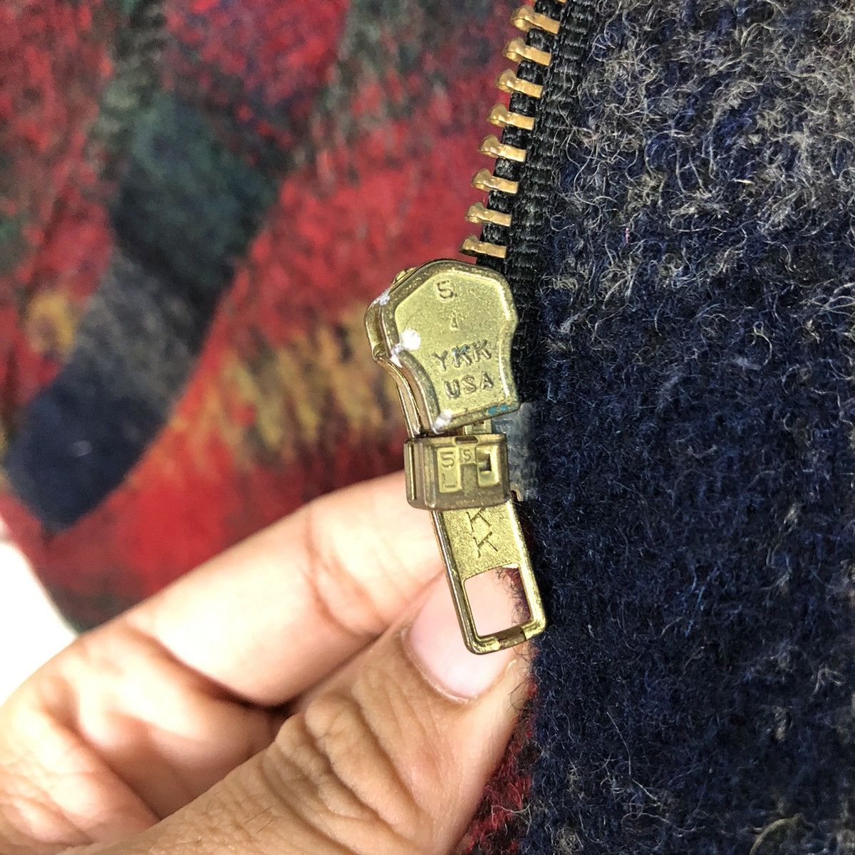 Vintage 📌Vintage Wool Work Jacket Melton Outer Wear Tartan Design Size US L / EU 52-54 / 3 - 18 Thumbnail