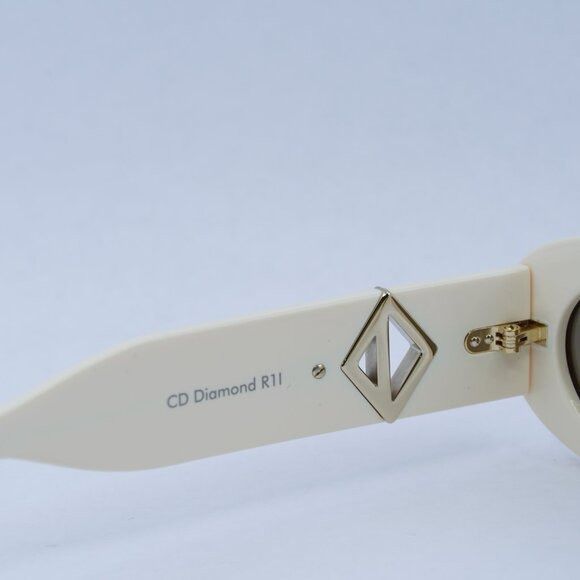 Dior Dior CD DIAMOND R1I 50F0 Sunglasses - Ivory Frame Size ONE SIZE - 8 Thumbnail