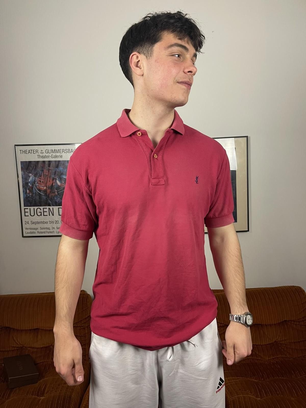 Yves Saint Laurent Yves Saint Laurent - Classic Red Polo Shirt Size US M / EU 48-50 / 2 - 3 Thumbnail
