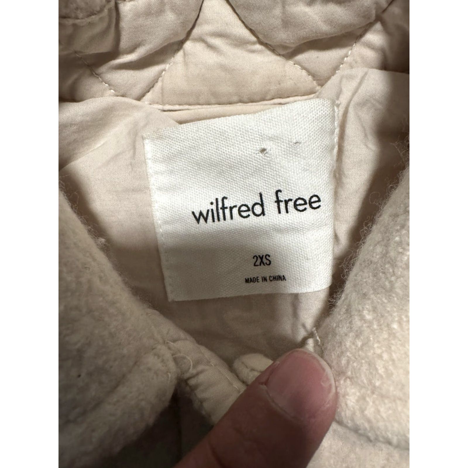 Vintage VINTAGE Wilfred Ganna Shirt Jacket Merino Wool Shacket Cream 2XS Shacket Women? Size XXS / US 00 / IT 34 - 6 Thumbnail