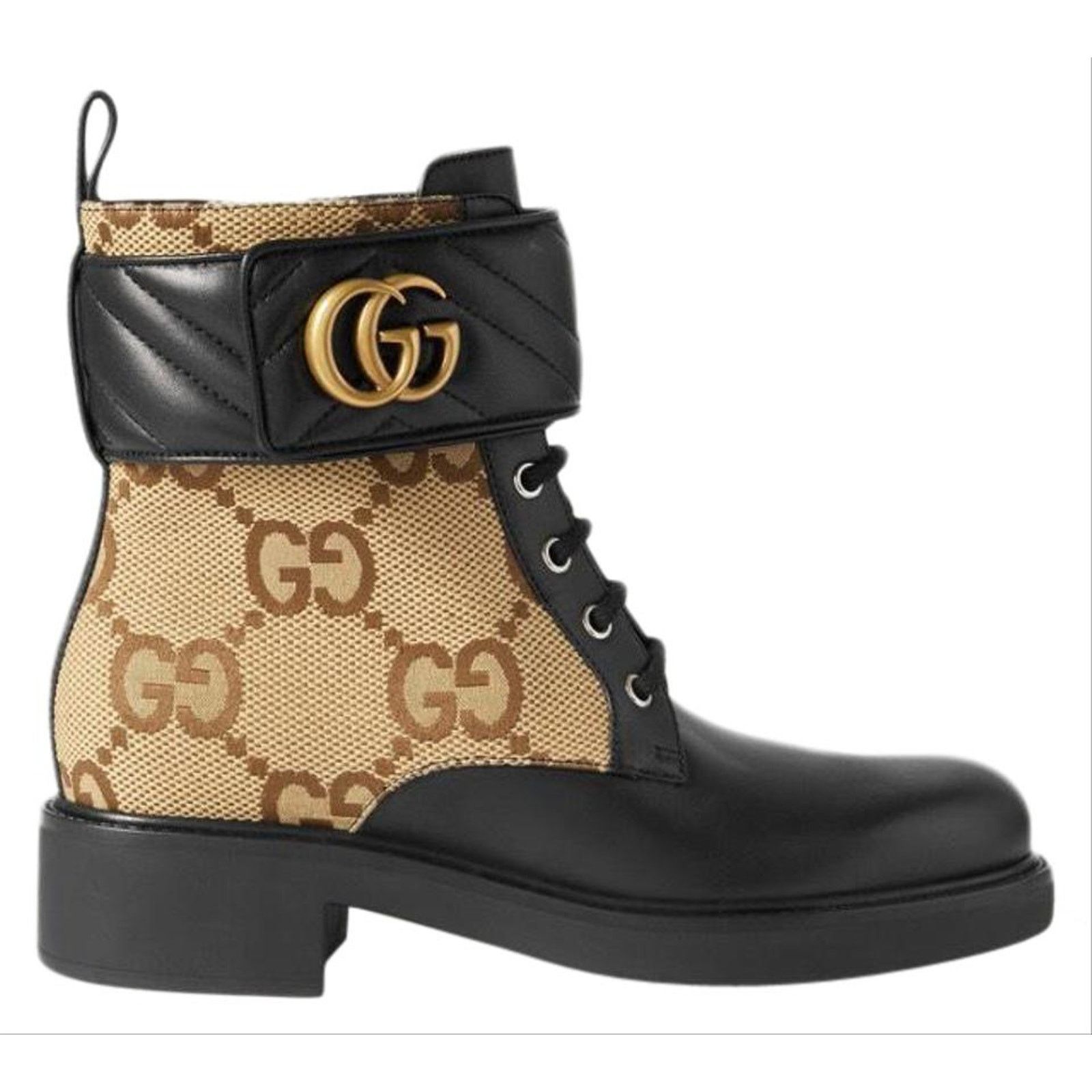 Gucci Marmont GG logo canvas leather boots 37 Size US 7 / IT 37 - 1 Thumbnail