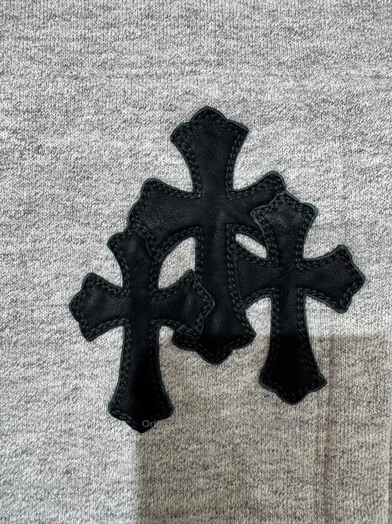 Chrome Hearts CHROME HEARTS Gray Leather Thirty Cross Silver Buckle Hood Size US S / EU 44-46 / 1 - 5 Thumbnail
