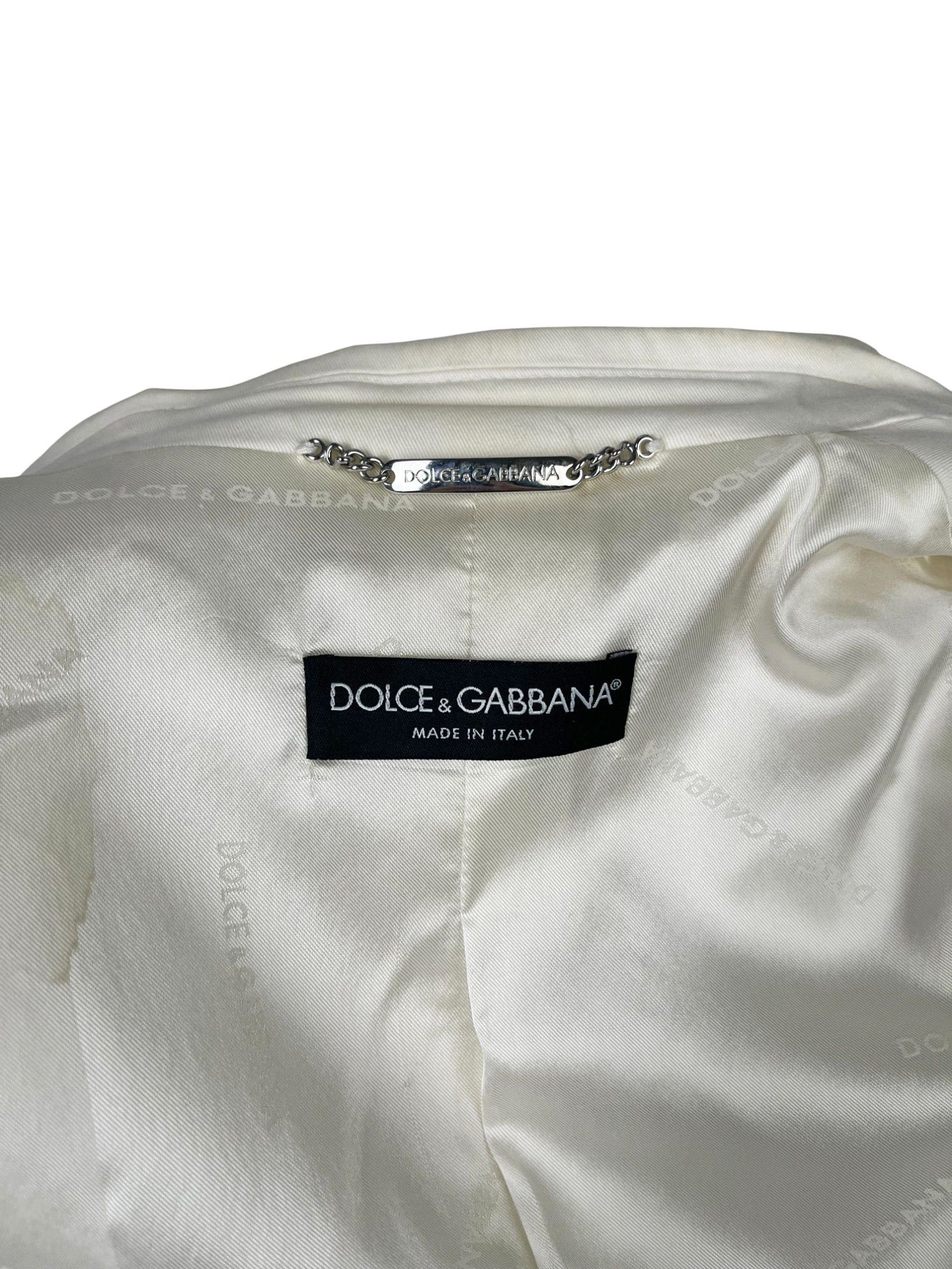 Dolce & Gabbana F/W 2004 White Cotton Suit Size S / US 4 / IT 40 - 11 Thumbnail