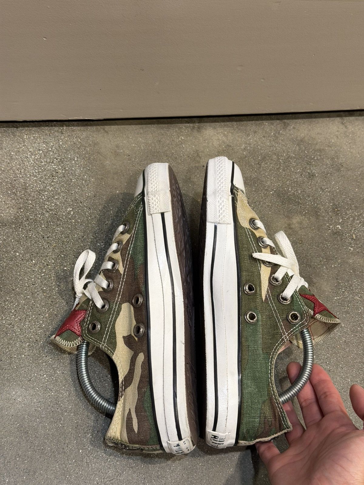 Chrome Hearts CH Star Patched Camo Canvas Converse Lowtop Sneakers 8 Size US 8.5 / EU 41-42 - 5 Thumbnail