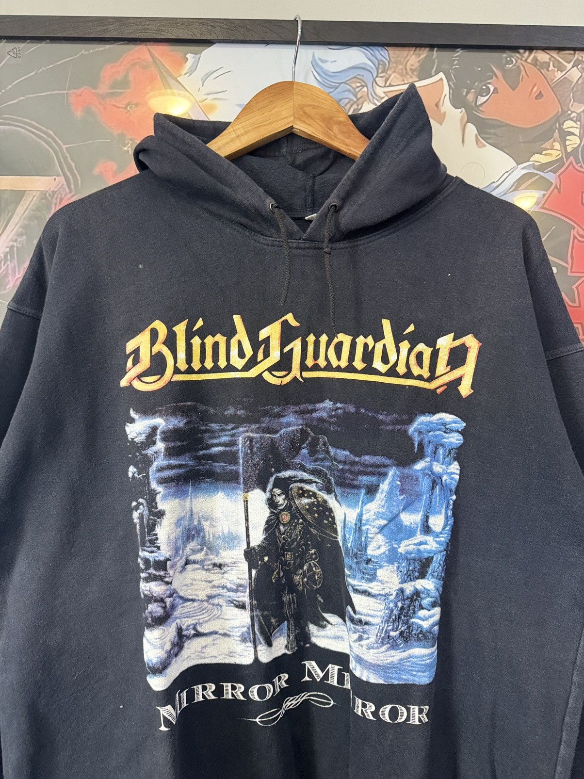 Band Tees Vintage 90s Blind Guardian Mirror Mirror black hoodie Size US XL / EU 56 / 4 - 2 Thumbnail