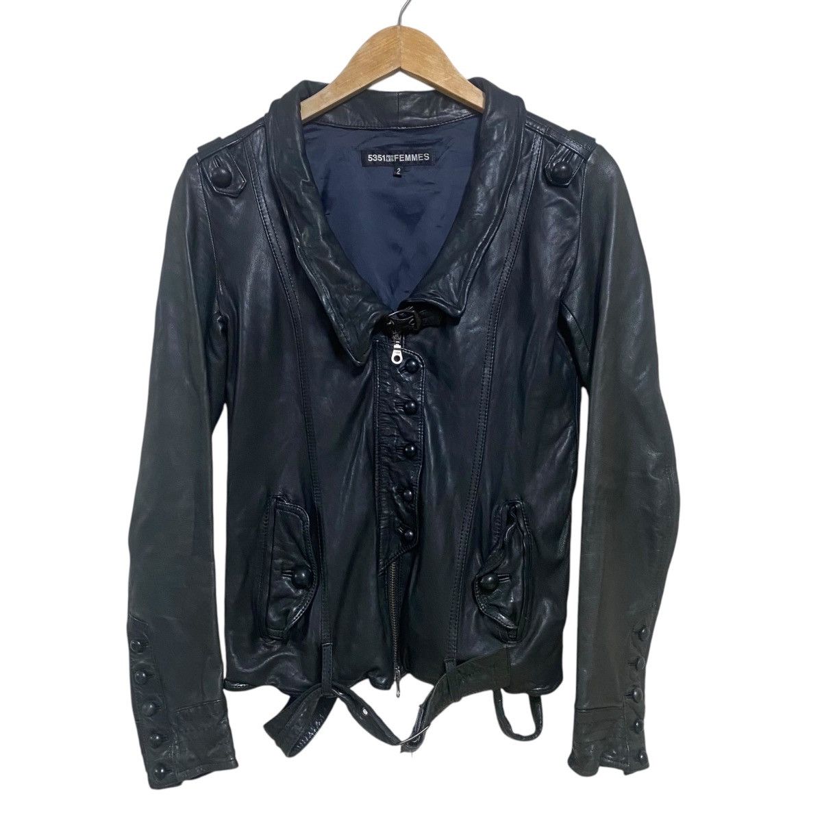 5351 POUR LES FEMMES 5351 Pour Les Femmes Lambskin Leather Jacket Size S / US 4 / IT 40 - 1 Thumbnail