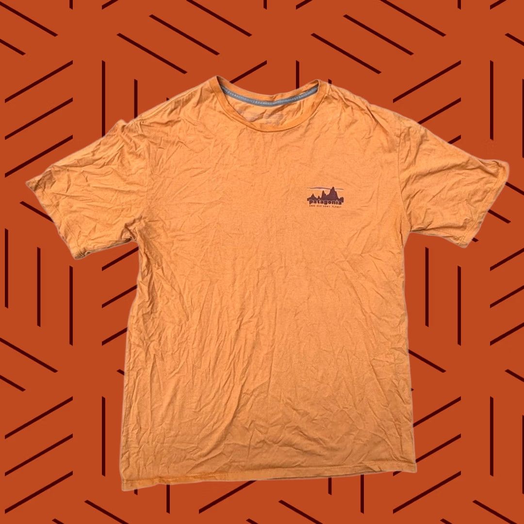 Patagonia Patagonia Orange T-Shirt Men's Save Our Home Planet Logo Sz M Organic Cotton Size US M / EU 48-50 / 2 - 1 Thumbnail