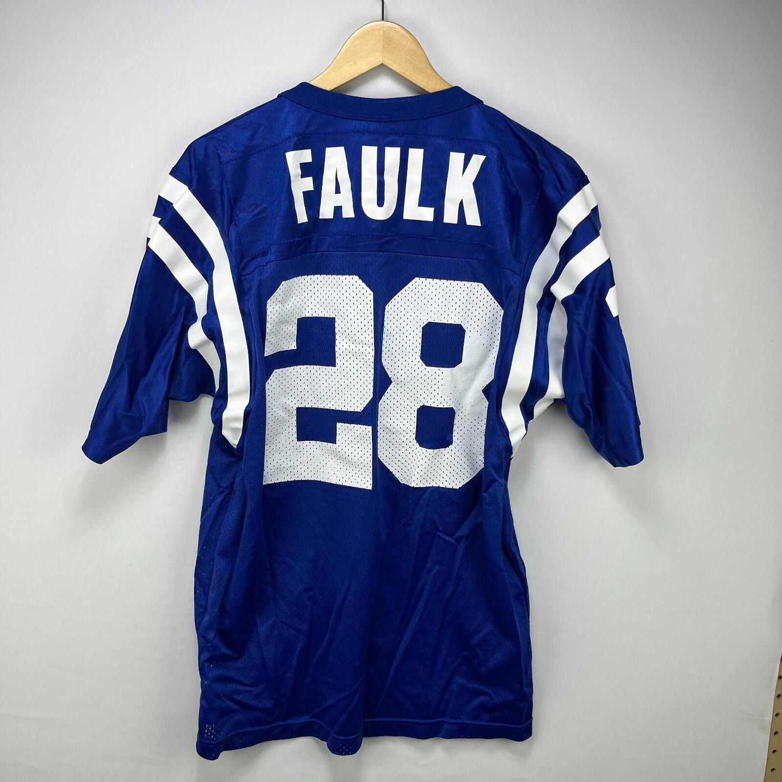 Champion Vintage Indianapolis Colts Faulk Jersey Size 40 Medium Size ONE SIZE - 4 Thumbnail