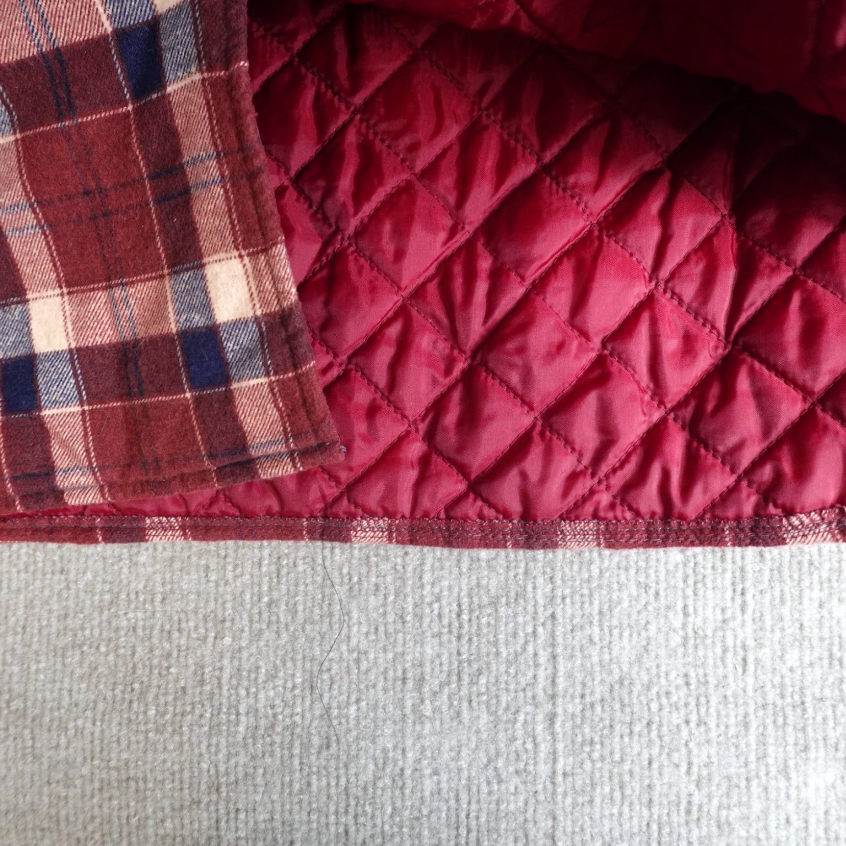 Vintage VINTAGE American Vintage Jacket Plaid Red Long Sleeve Flannel Quilted Lined Cotton Button Size M Mens Size US M / EU 48-50 / 2 - 2 Thumbnail