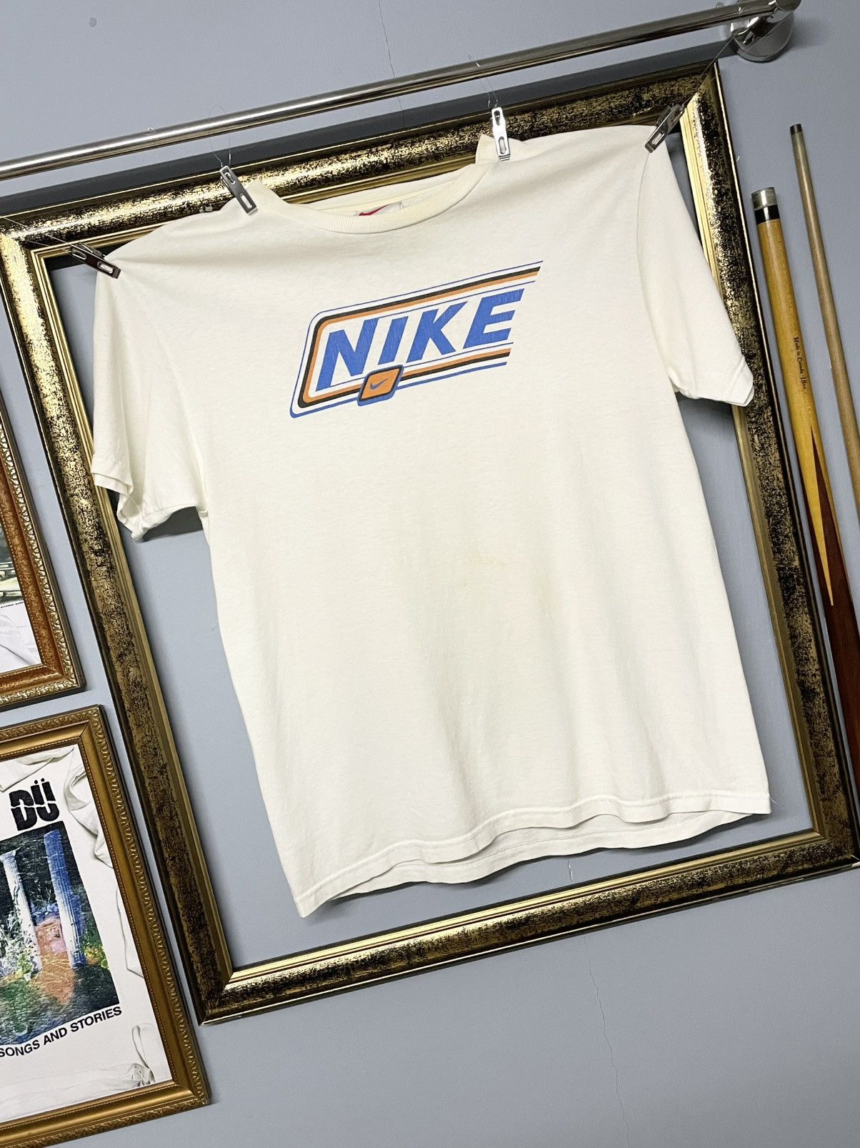 Nike Vintage 90s Designer Nike Retro Swoosh Logo Graphic Tshirt Size US M / EU 48-50 / 2 - 2 Thumbnail