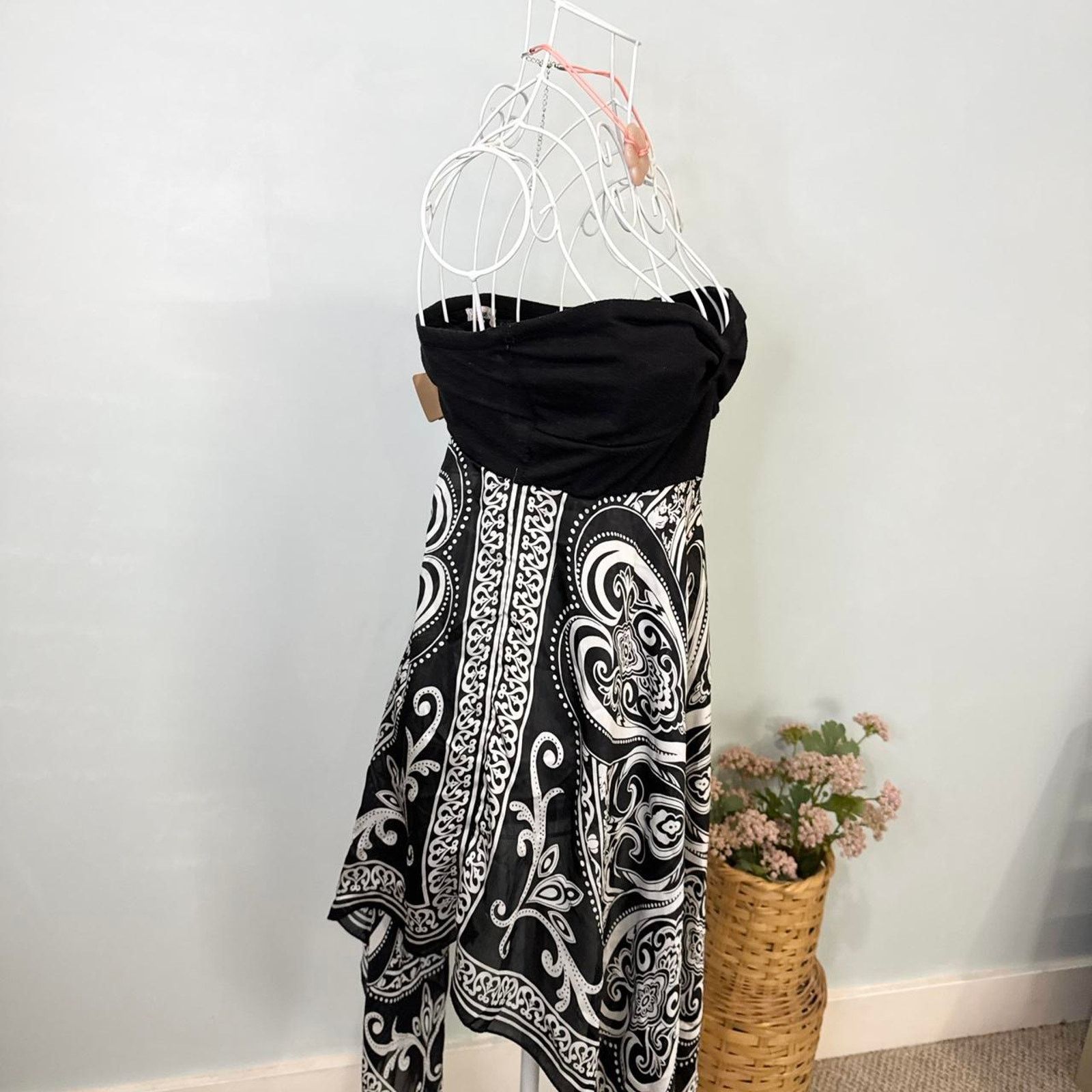Other vintage y2k black and white babydoll tube top /mini dress Size S / US 4 / IT 40 - 3 Thumbnail