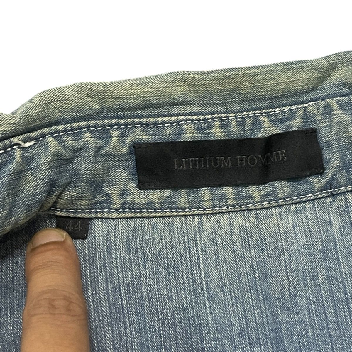 Lithium Vtg Lithium Homme Embroidered Slim Fit Denim Western Jacket Size US S / EU 44-46 / 1 - 16 Thumbnail