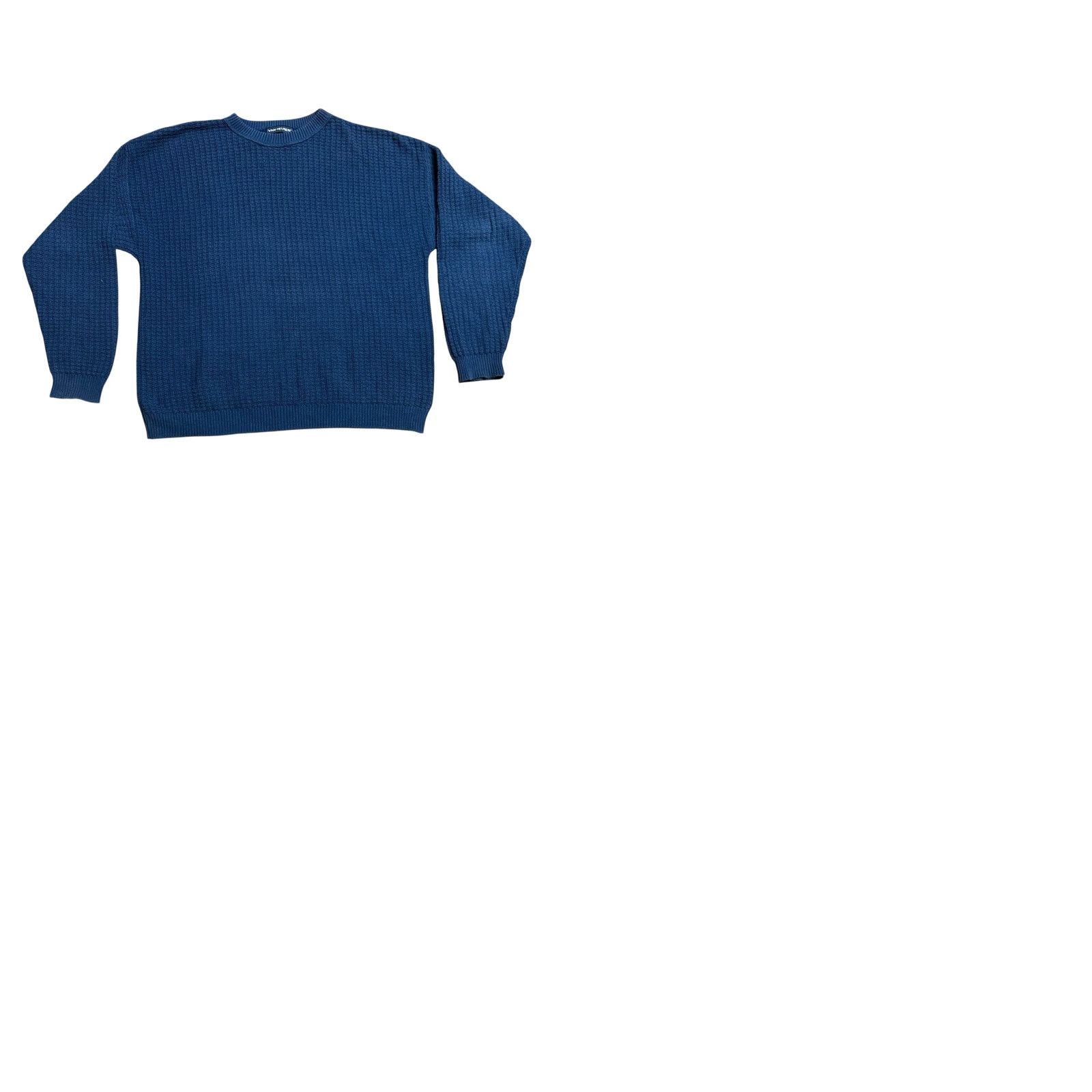 Van Heusen VINTAGE Van Heusen Pullover Blue Knit Sweater L Regular Cotton Crew Neck Men USA 90s Golf Casual Winter Fall Spring嬉 Size US L / EU 52-54 / 3 - 10 Thumbnail
