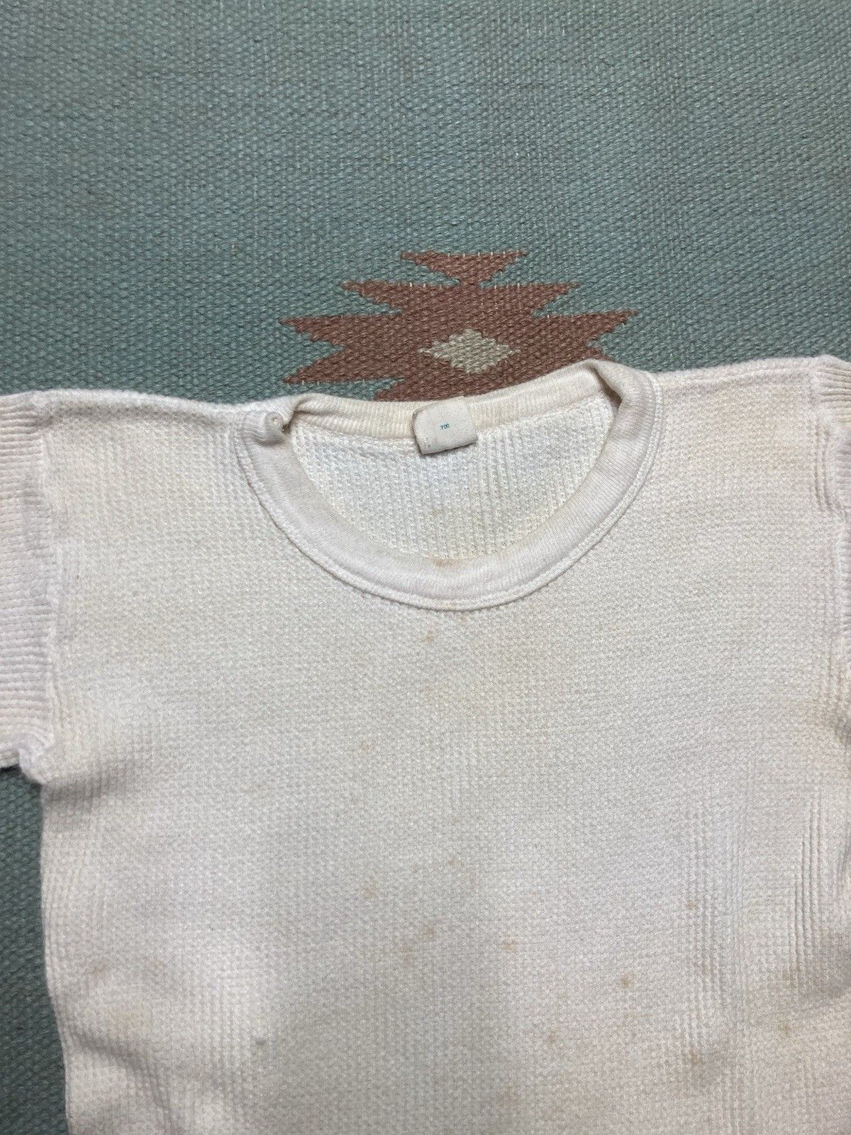 Vintage Vtg 70s waffle knit thermal shirt Kmart cotton blank small Size S / US 4 / IT 40 - 4 Thumbnail