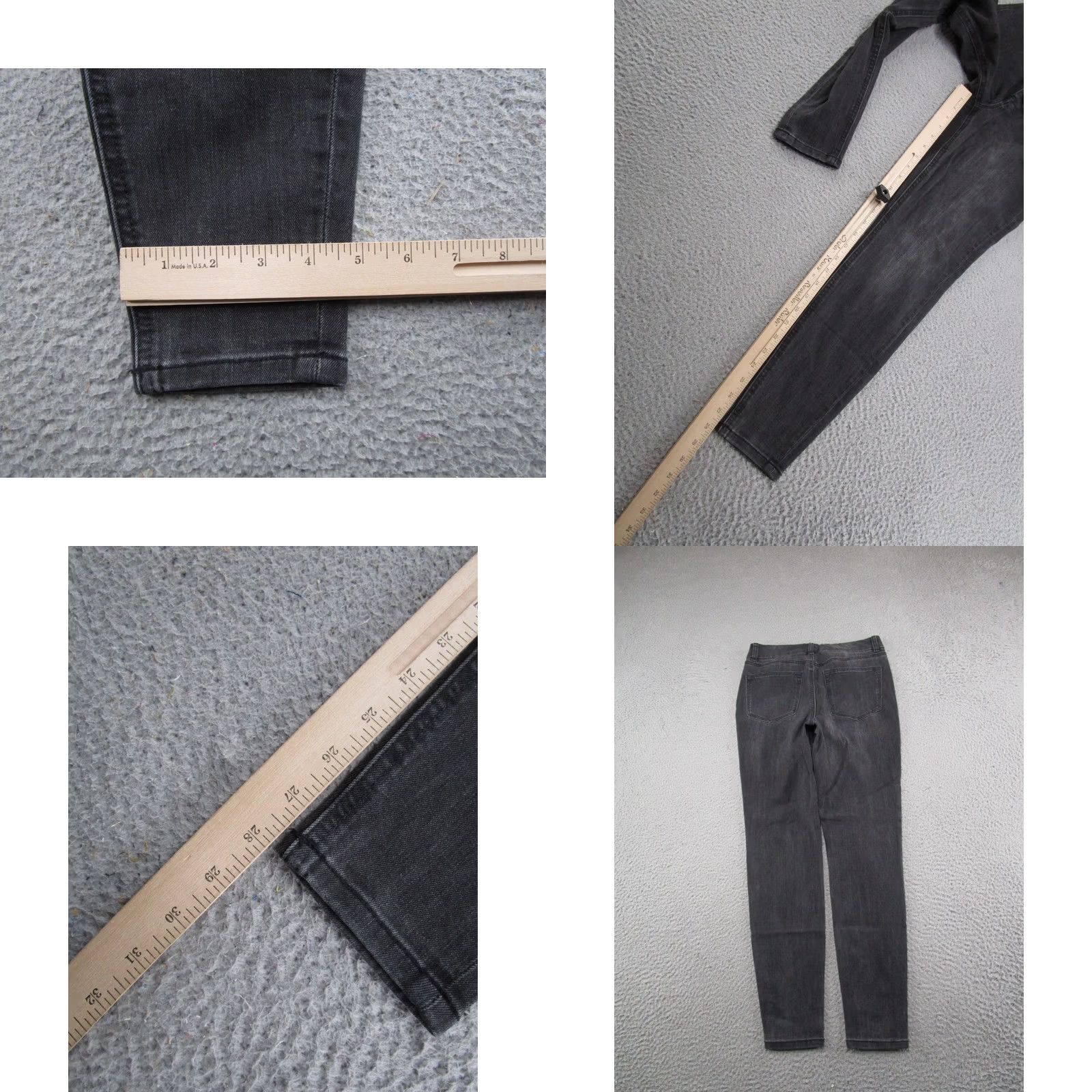 Vintage Maurices M Jeans Womens High Rise Button Fly Stretch Denim Jeans Black Size M Skinny Jean Regular Pocket 5-Pocket Size 32" / US 10 / IT 46 - 8 Thumbnail