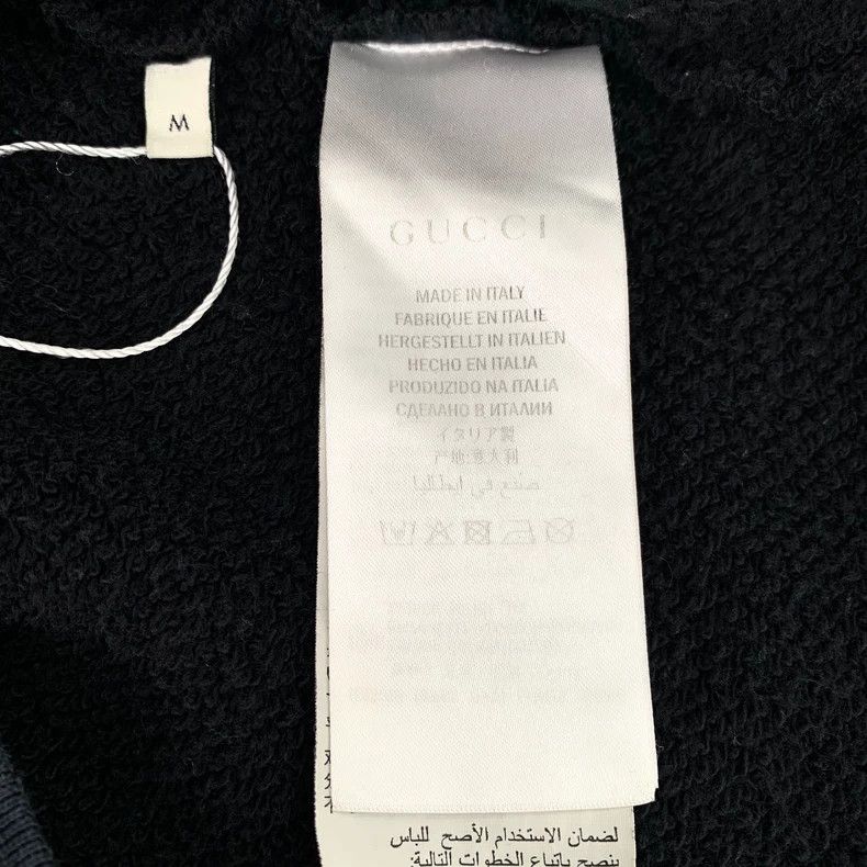 Gucci Gucci Black logo letter printed hooded drawstring sweatshir Size US S / EU 44-46 / 1 - 7 Thumbnail