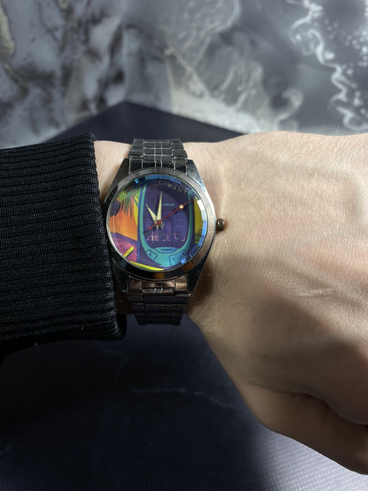 Japanese Brand Vintage Futuristic Quartz Watch with New Strap Size ONE SIZE - 1 Thumbnail