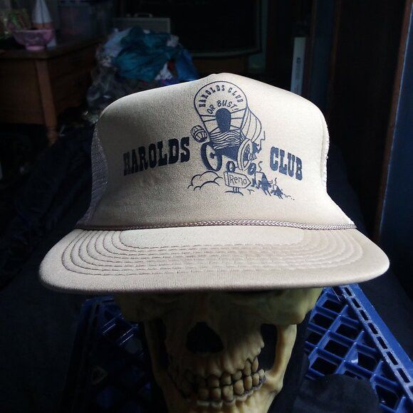 Other Deadstock Vintage Harolds Club Reno Snap Trucker Hat Cap Size ONE SIZE - 1 Thumbnail