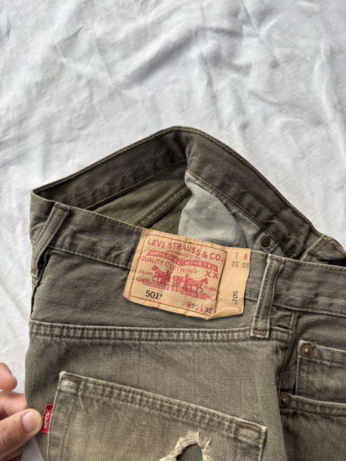 Kapital THRASHED Rusty Brown Levis 501 Distress Denim Rick Owens Size US 30 / EU 46 - 12 Thumbnail