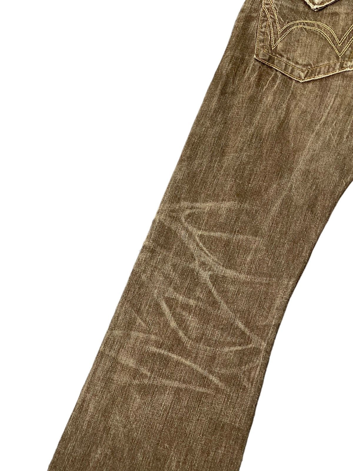 Edwin Flare Jeans Edwin Japan Faded Distress Boot Cut 7🟦7 Size US 31 - 17 Thumbnail