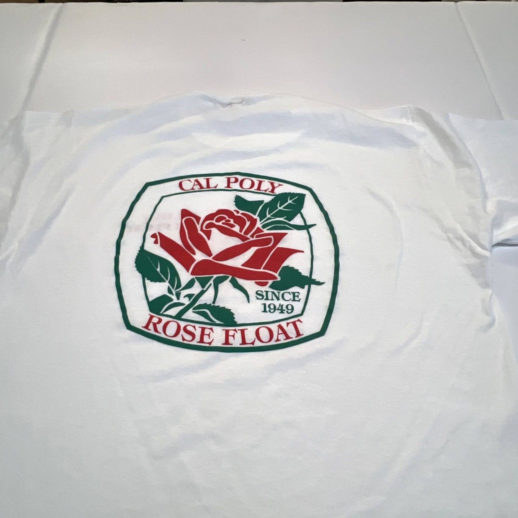 Jerzees VINTAGE Cal Poly Rose Parade T Shirt XL Unisex White 1990s Jerzees Double Side Graphic Single Stitch Size US XL / EU 56 / 4 - 6 Thumbnail