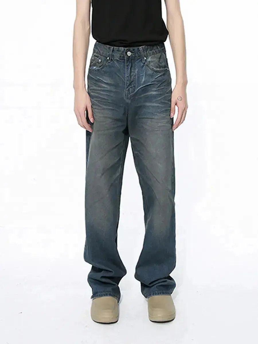 Japanese Brand Retro loose high street straight leg jeans Size US 32 / EU 48 - 2 Thumbnail
