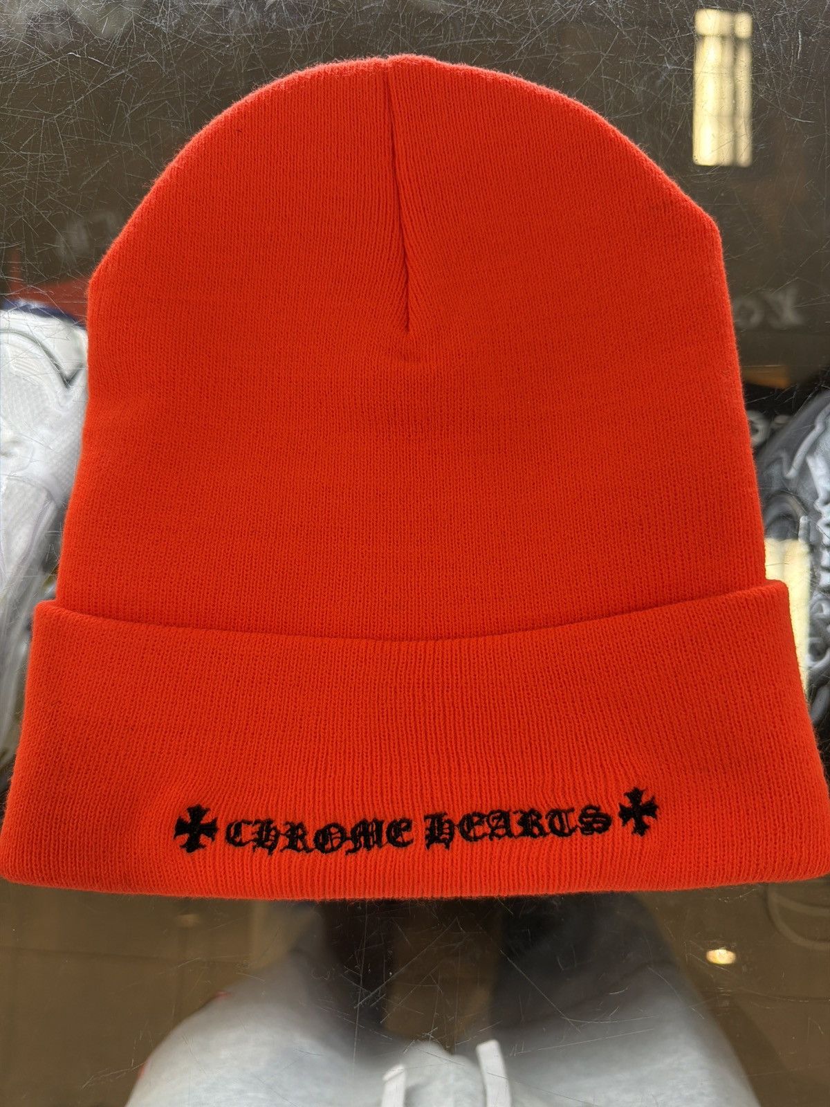Chrome Hearts CHROME HEARTS LOGO BEANIE ORANGE Size ONE SIZE - 2 Thumbnail