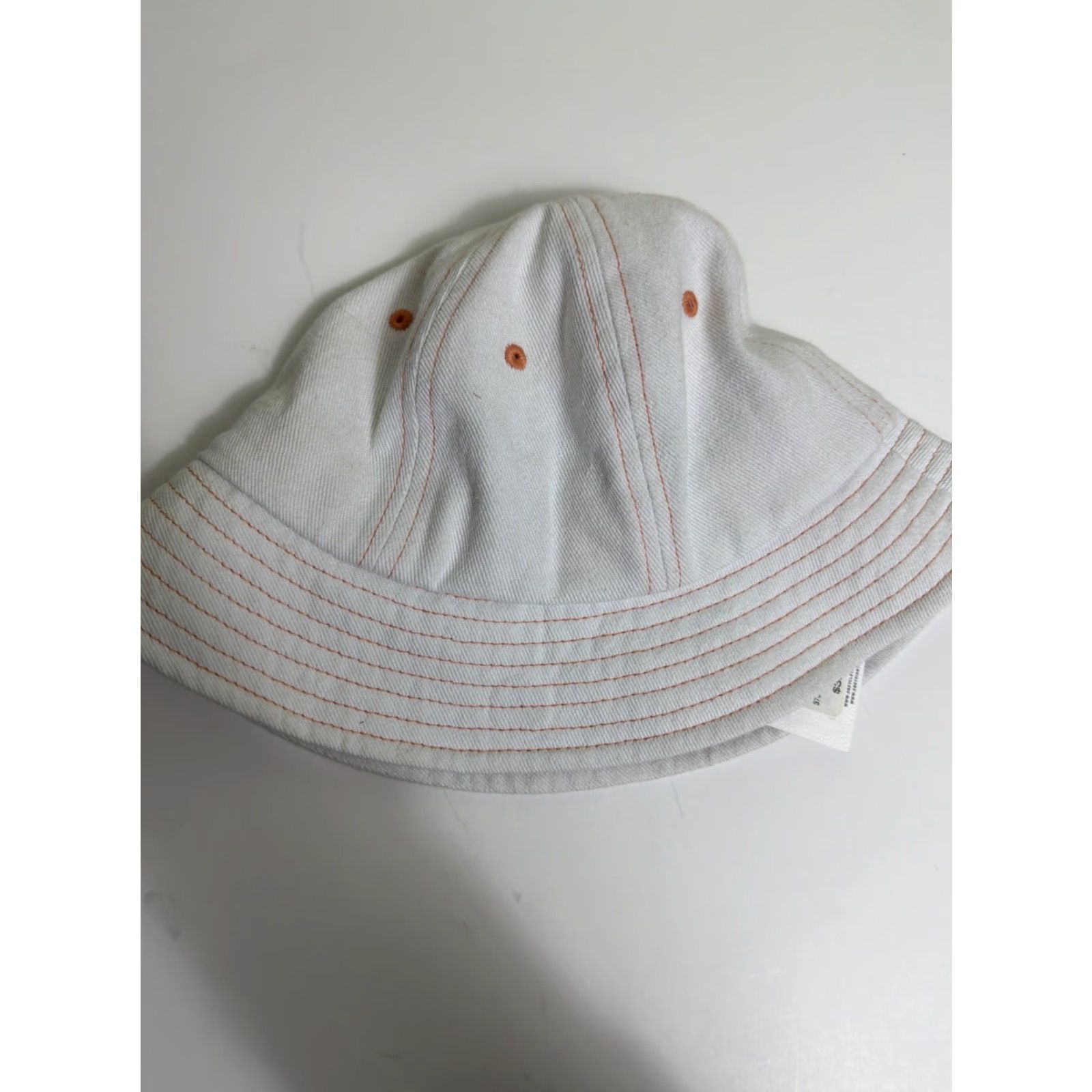 Obey VINTAGE Obey Bucket Hat 100% Cotton White Orange One Size Women Size ONE SIZE - 6 Thumbnail