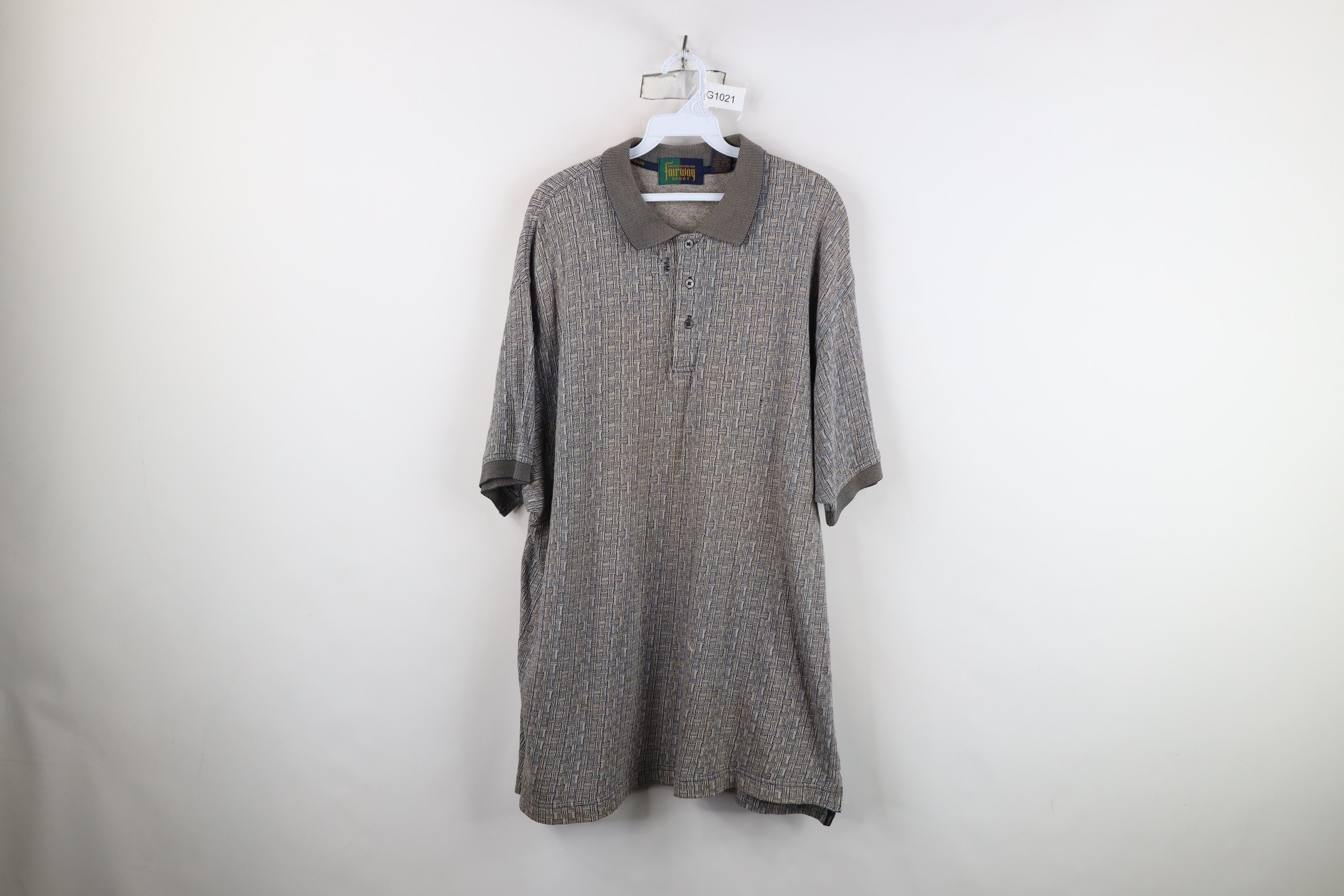 Vintage Vintage 90s Streetwear Distressed Collared Golf Polo Shirt Size US XXL / EU 58 / 5 - 1 Thumbnail